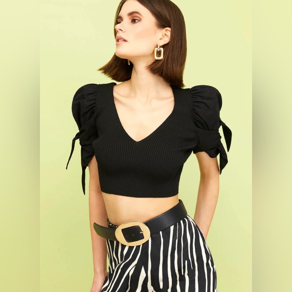 COPY - Knit Crop Top In Black